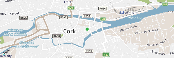 HERE Map of Elbow LAne Brew and Smoke House, Oliver Plunkett Street in Cork