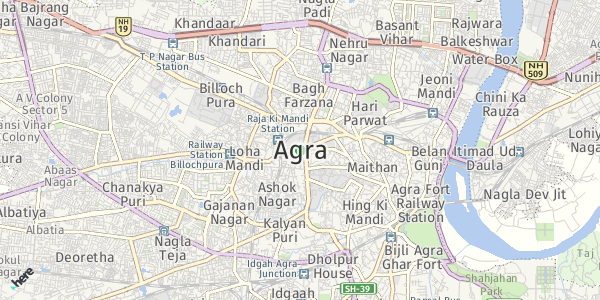 HERE Map of Agra, India