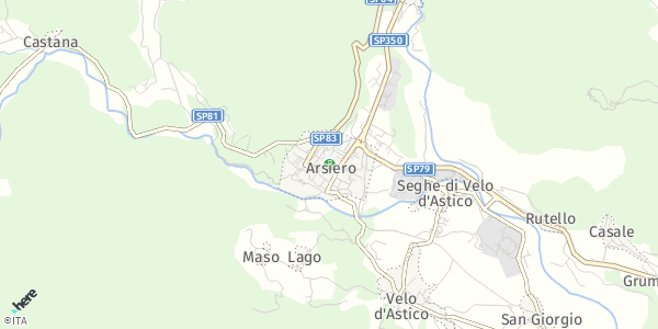 HERE Map of Arsiero, Italia