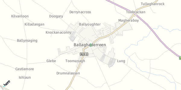 HERE Map of Ballaghaderreen, Ireland