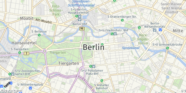 HERE Map of Berlin, Deutschland