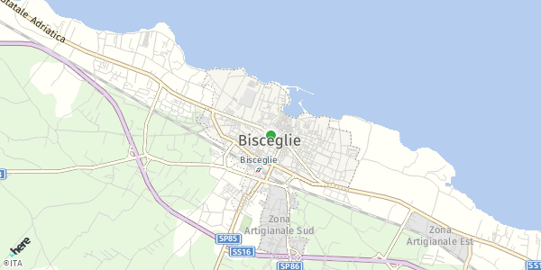 HERE Map of Bisceglie, Italia