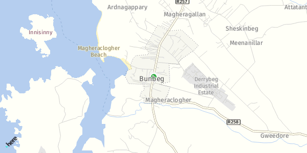 HERE Map of Bunbeg, Ireland