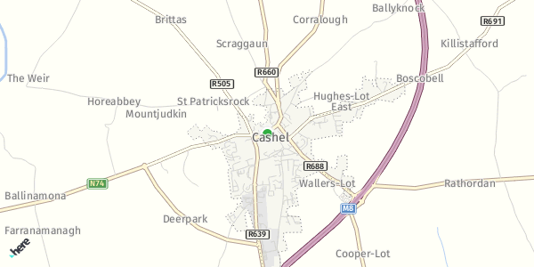 HERE Map of Cashel, Ireland