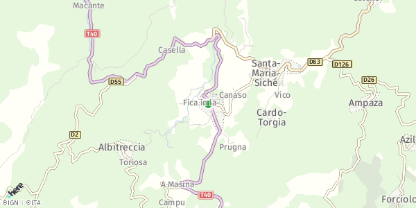 HERE Map of Grosseto-Prugna, France