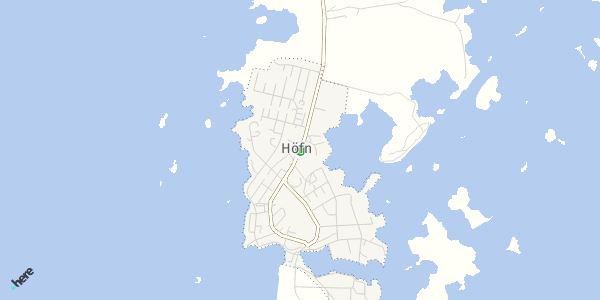 HERE Map of Höfn, Iceland
