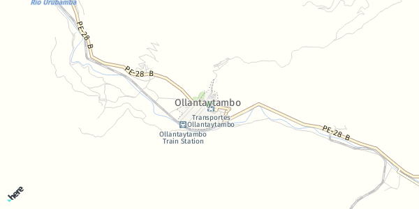 HERE Map of Ollantaytambo, Perú
