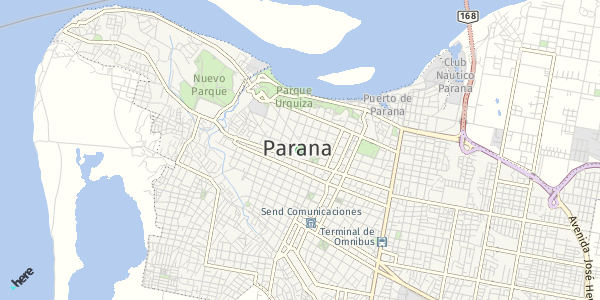 HERE Map of Paraná, Argentina