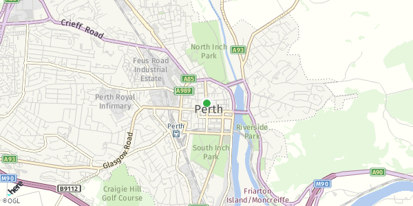 HERE Map of Perth, UK