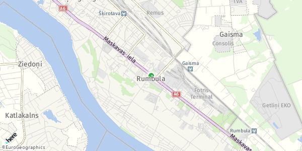 HERE Map of Rumbula, Latvia