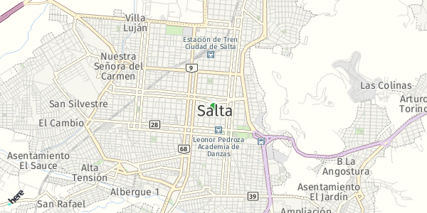 HERE Map of Salta, Argentina