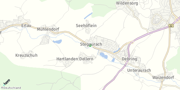 HERE Map of Stegaurach, Germany