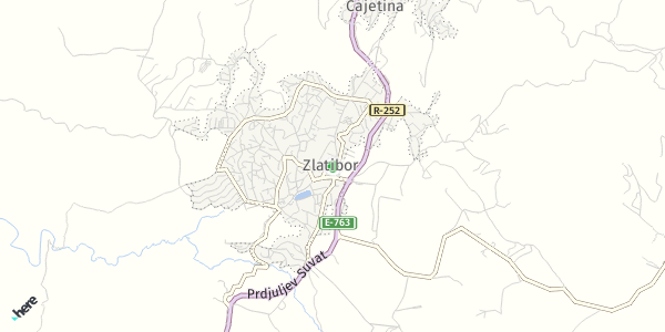 HERE Map of Zlatibor, Serbia