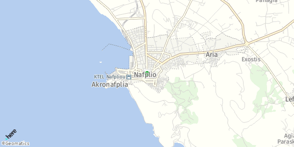 HERE Map of Ναύπλιο, Greece